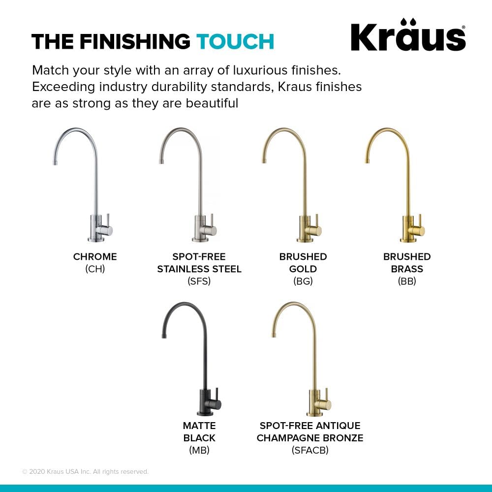 KRAUS Purita 100% Lead-Free Kitchen Water Filter Faucet in Matte Black, FF-100MB