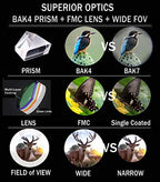Gosky 10x42 Roof Prism Binoculars for Adults, HD Professional Binoculars for Bird Watching Travel Stargazing Hunting Concerts Sports-BAK4 Prism FMC Lens-with Phone Mount Strap Carrying Bag