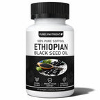 Ethiopian Black Seed Oil, Purely Nutrient Ethiopian BlackSeed Oil Capsules with Thymoquinone, Organic Cold-Pressed, 60 Softgels