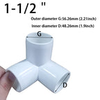 ANPTGHT 1-1/2" 90 Degree PVC Elbow Fitting, Furniture Grade 2 Way Right Angle Elbow Side Outlet PVC Corner Fittings for DIY Building Furniture Greenhouse Shed Pipe Fittings Tent Connection(Pack of 8)