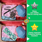 Shappy 2 Pieces Flat Iron Case Heat Resistant Travel Bag Hot Curling Iron Case Cover Holder Neoprene Straightener Holder and Silicone Hot Tools Flat Travel Sleeve(Frond Style)