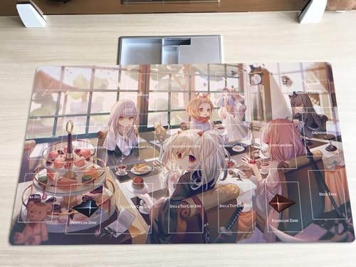 New Playmat Ghost Sisters CCG TCG Trading Card Game Mat with Zones + Free Bag (ZD014-634-A)
