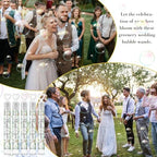 120 Count Wedding Mini Bubble for a Wedding Wands Bulk Heart Bubble Wand for Guests Send Off Party Supplies Valentine Anniversaries Celebration (Eucalyptus)