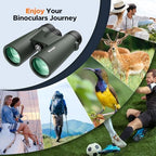 Adorrgon 15x45 HD Binoculars for Adults High Powered with Phone Adapter, Tripod and Tripod Adapter - Large View Binoculars with Clear Low Light Vision for Bird Watching Cruise Travel