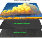 MTG Playmat Magic Card Playmat Game Mat,TCG & CCG Card Games Mat with Free Storage Bags Size 24 x 14 Inches (No with Zones,Cloud)