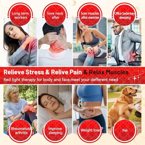 Red Light Therapy for Body, 940nm Red Light Therapy Lamp with Adjustable Stand, Infrared Light Therapy for Body, 660nm Red Light Lamp&850nm Redlight Therapy Device for Body Head Pet