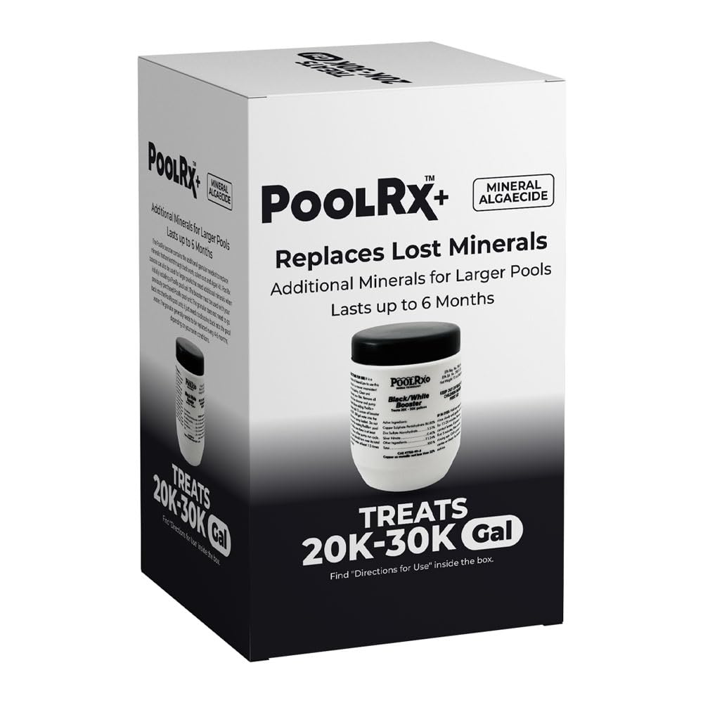 Pool RX 332066 PoolRX+ Booster Black Swimming Pool Algaecide, Single Unit