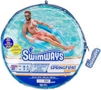 SwimWays Spring Float Premium XL Recliner Chair, Inflatable Pool Floats Adult with Fast Inflation, 25% Larger Than Recliner, Supports Up to 300 lbs