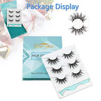 GOO GOO Mink Eyelashes, 18mm Natural Crossed Cluster Daily Type False Eyelashes 1 Style 3 Pairs/set Siberian 3D Mink Lashes Hand Made Strips Fake Eyelashes Fluffy Real Eyelashes