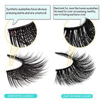 GOO GOO Mink Eyelashes, 18mm Natural Crossed Cluster Daily Type False Eyelashes 1 Style 3 Pairs/set Siberian 3D Mink Lashes Hand Made Strips Fake Eyelashes Fluffy Real Eyelashes