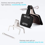 AGPTEK Bike Brake Pads, High-Performance Brake Pads, Disc Brake Pads & Spring (Semi-Metallic) for Mountain Bike Disc Brakes, 2 Pairs Bike Pads, Compatible with TRP Tektro Shimano Deore Br