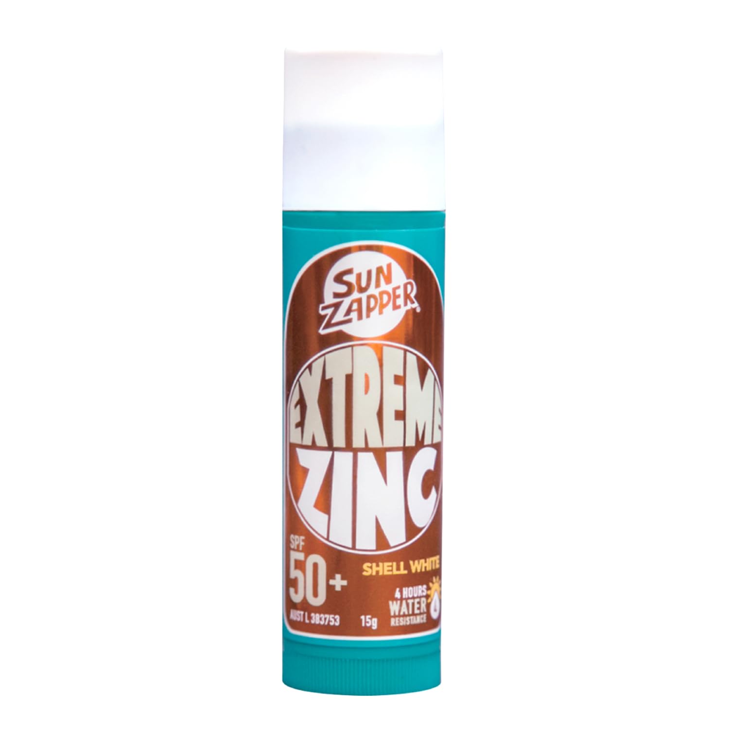 Sun Zapper Extreme Zinc Sunscreen Stick SPF 50+ Bronze – Water Resistant Mineral Sunscreen for Face, Zinc Oxide Surf Sunscreen Stick for Surfing and Water Sports, 15g (0.53 oz), Australian Made