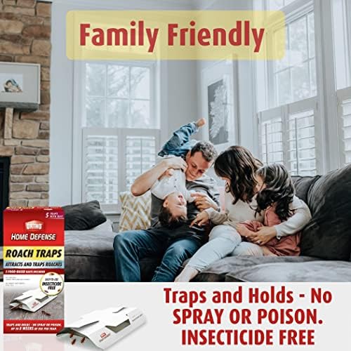 Ortho Home Defense Roach Trap with Bait Tablets, Cockroach Killer, Baited Glue Traps, Roach Traps, High Catch Rate, Roach Killer Indoor Infestation for Homes & More, 30 Traps (6 Pack)…