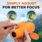 Starscope 10x42 Monocular for Adults - High Power HD Mini Telescope Monoculars Birdwatching Hunting Hiking Wildlife Viewing | BAK4 Prism Scope, FMC Lens, Wide Field of View (Orange)