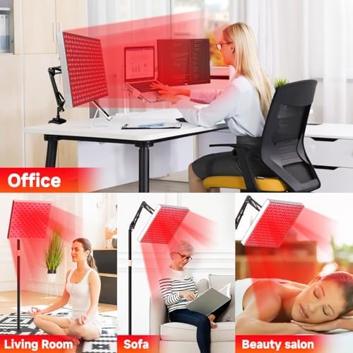 Red Light Therapy, 2 in 1 Red Light Therapy for Face and Body with Stand, Deep 660nm and 850nm Infrared Light Therapy, Red Light Therapy Device for Face, Muscles Pain, Skin, Back, Leg, Waist, Joints
