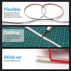 Art3d 20ft Outside Vinyl Corner Trim Peel and Stick for Tile and Wall Edges, Furniture Decoration Stainless Steel