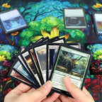 MTG Playmat, TCG Card Game Playmat, Stitched Edge, Non-Slip Rubber Bottom - 24 x 14 inch - Forest