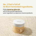 numbuzin No.3 Toner Pads | Radiance Glowing Jumbo Essence Pad | Clear Glass Skin, Texture Care | Biodegradable Vegan Pads, Fermented Ingredients, Niacinamide | 70 pads/5.07 fl. oz.