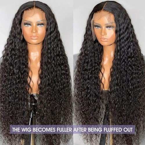 Lemoda 210% Density 13x6 Full Lace Frontal Wig Water Wave Virgin Human Hair Wigs Deep Wave 13x6 HD Lace Front Wigs For Black Women Wet and Wavy Wig 12A