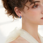 DICOSMETIC 9 Pairs Enamel Hoop Earring 15-16mm Colored Hoop Earrings 18K Gold Plated Huggie Hoops Earrings Small Cute Statement Earring Stainless Steel Fashion Jewelry Set for Women