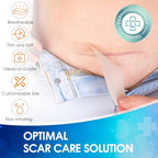 Silicone Scar Sheets (1.6" X 120" Roll), Medical Grade Silicone Scar Tape, Soft Silicone Scar Patches for Surgical Scars, C Section, Keloid, Tummy Tuck, Burn