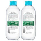 Garnier Micellar Water for Waterproof Makeup, Hydrating Facial Cleanser & Makeup Remover, Suitable for Sensitive Skin, Vegan, Cruelty Free, 13.5 Fl Oz (400mL), 2 Count
