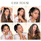 Yanibest Heatless Hair Curler to Sleep in, Overnight Curl Headband for Natural Wavy Curls, No Heat Soft Hair Curler Set with Hair Clip Scrunchies for Styling，No Slip Heatless Curls