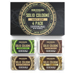 Viking Revolution 4 Pack Mens Solid Colognes Men Bundle of 2 - Balm Cologne for Mens Cologne Balm Travel Cologne Wax - Cologne for Men (0.5 Oz each)