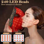 Red Light Therapy for Face, 7＋1 Colors LED Face Mask Light Therapy with 850NM Near-infrared, Portable Rechargeable Red Light Therapy Mask Skin Care Device at Home and Travel for Anti-Aging, Black