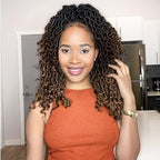 Karida Goddess Locs Crochet Hair 14 Inch, 8 Packs Faux Locs Crochet Hair for Black Women, Pre Looped Crochet Faux Locs With Curly Ends (14 Inch (Pack of 8), 1B/4/30#)