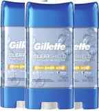 Gillette Antiperspirant and Deodorant for Men, 72hr Sweat & Odor Protection, Long Lasting Freshness, Anti-White Mark Technology, Clear Gel, Fresh Amber Scent, 3.8 oz