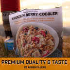 Peak Refuel Mountain Berry Cobbler | Real Ingredients | Ready in Minutes | Just Add Water | Premium Freeze Dried Backpacking & Camping Food | 2 Servings | Ideal MRE Survival Meal or Dessert
