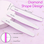 50Pcs Nail File Set, Emery Board Nail Files 100/180 Grit for Poly Nail Extension Gel and Acrylic Nails Nail File for Natural Nails Nail Filers Manicure Tool
