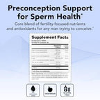 Theralogix ConceptionXR Reproductive Health For Men, Men's Preconception Vitamins for Fertility Support, Male Fertility Supplements for Sperm Health, NSF Certified - 180 Tabs (90-Day Supply), Unflavor