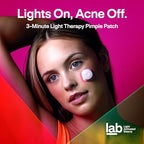 l.a.b Light Therapy Acne Patch, 2-Pack, LED Red and Blue Light Hydrocolloid Acne Patches, Fast Acting 3 Minute Skin Care Pimple Patch Spot Regimen for Zits, Blemishes, 60 Uses