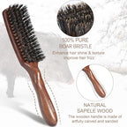 Hair brush for Men, Boar Bristles Brush for Fine Thin Medium Hair, Nature Boar Hairbrush for Beard Styling