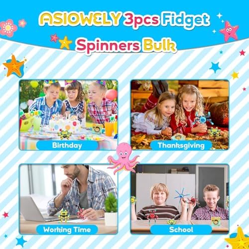 Transformable Fidget Spinner Toys for Kids and Adults,18 PCS Finger Sensory Toy for Teens with Autism ADHD Anxiety Relief,Birthdays Gifts Party Favors for Boys Girl Travel Stocking Stuffers