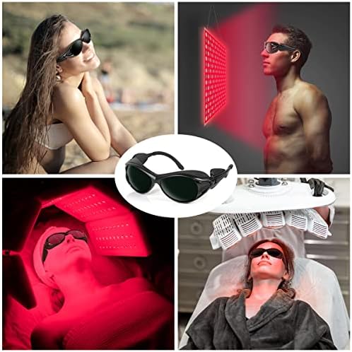 Tanning Goggles for Eye Protection, Red Light Therapy Glasses, IPL Laser Safety Glasses 200nm-2000nm for Laser Hair Removal and Red Light Therapy