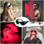 Tanning Goggles for Eye Protection, Red Light Therapy Glasses, IPL Laser Safety Glasses 200nm-2000nm for Laser Hair Removal and Red Light Therapy