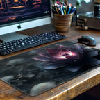 MTG Playmat Non-Slip Rubber Backing Printing Commander Board Game Desk Mat Duel Mat TCG PTCG Playmat 24x14 inches and Free Storage Bags (Black Lotus)