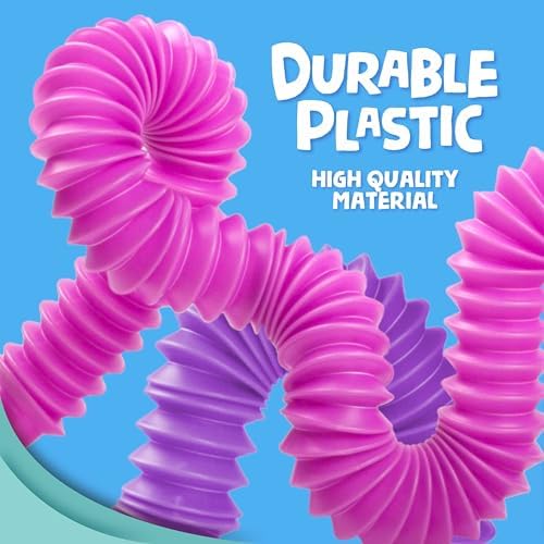 BUNMO Pop Tubes - Sensory Toys - Toddler Toys - Imaginative Play & Stimulating Creative Learning - Hours of Fun for Kids - Tons of Ways to Play - Non-Mouthable Toy 3+ - 30 Pack Large