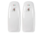 Automatic Air Freshener Spray Dispenser (2-Pack) Wall Mounted or Free Standing, Commercial and Home Use, Multiple Time Scent/Mist Release Settings for Room/Restroom Sprayer (White)