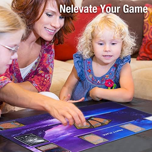 Playmat for MTG Magic The Gathering - Stitched Play Mat with Tube Case for MTG Card Game Playing(Starry Zones)