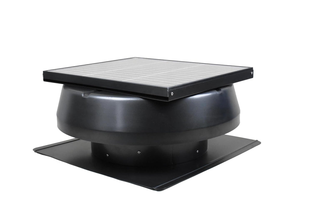 iLIVING HYBRID Ready Smart Thermostat Solar Roof Attic Exhaust Fan, 14", 40-Watt, 1150 CFM, Cools up to 2900 Sq.Ft. Coverage Area, Black