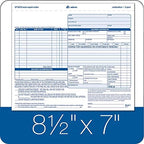 Adams Auto Repair Order Forms, 8.5 x 7.44 Inch, 3-Part, Carbonless, 50-Pack, White and Canary (GT3870) - 4 Pack