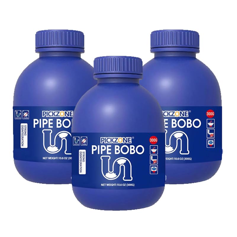 PickZone Pipe Bobo Drain Cleaner 3PCS, Drain Opener,Powerful Unclogging, Clog Remover, Shower, Tub, Compatible with All Pipe Materials