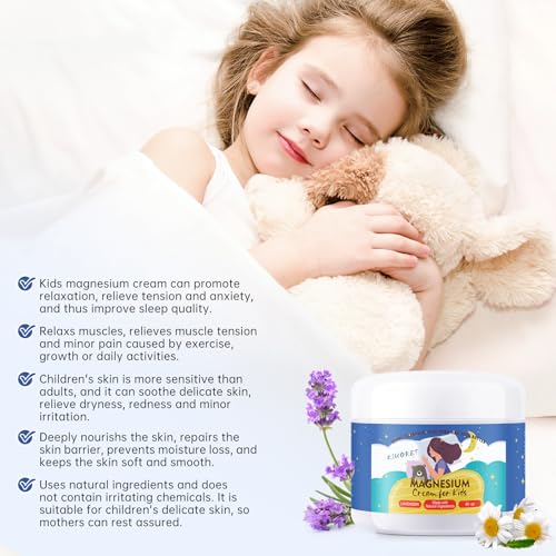 Magnesium Lotion for Kids & Babies - 2PCS Bedtime Magnesium Cream for Sleep Kids - Natural Organic Baby Magnesium Sleep Lotion Soothing Skin & Relaxation for All Skins