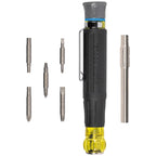 Klein Tools 32611P Mini Precision Screwdriver, 13-in-1 Magnetic Multi-Bit Pocket Driver with Nut Drivers, Phillips, Slotted, and Hex Tips