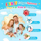 Transformable Fidget Spinner Toys for Kids and Adults,10 PCS Finger Sensory Toy for Teens with Autism ADHD Anxiety Relief,Birthdays Gifts Party Favors for Boys Girl Travel Stocking Stuffers