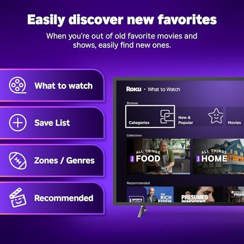 Roku Streaming Stick HD 2025 — HD Streaming Device for TV with Roku Voice Remote, Free & Live TV